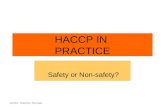 HACCP IN PRACTICE