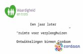 Ontwikkelingen binnen Cordaan m.b.t. het W&t-jaar 2015-2016 - Cordaan