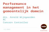 Performance management in het gemeentelijk domein