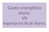 Gasto energético VR Ingesta diaria Kcal