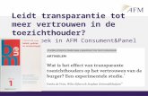 Effect van transparante toezichthouder op consumentenvertrouwen