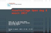 Proefcollege prof. dr. Peter van Gool - Open dag 8 maart 2017 ASRE