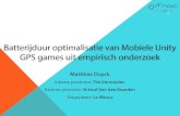 Presentatie Batterijduur optimalisatie van mobiele Unity GPS games uit empirisch onderzoek