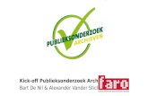 Kick-off publieksonderzoek archieven | Bart De Nil en Alexander Vander Stichele