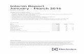 Electrolux Interim Report Q1 2016 - Report