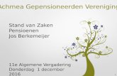 Achmea Gepensioneerden Vereniging | Tilburg | Presentatie Jos Berkemeijer 1 december 2016 20161201
