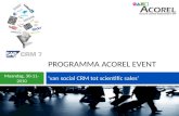 Acorel Event "van Social CRM tot Scientific Sales"
