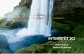 Integriteit 101 (SLM)