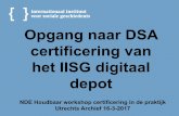 IISG en de DSA-certificering. Robert Gillesse