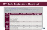 Cpt code exclusions checklist