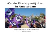 Wat de Piratenpartij doet in Amsterdam