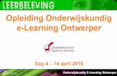 SBO Opleiding Onderwijskundig e-Learning Ontwerper - dag 4