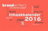 Inhaakkalender 2016 Brandwriters