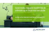 Bescheiden rol social media bij het oriënteren op een studie
