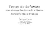 Testes de software para desenvolvedores de software