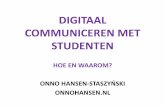Digitaal communiceren met studenten - hoe en waarom