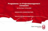 Programma  en projectmanagementcursussen van open universiteit