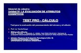 TEST PRO - CÁLCULO - uca.edu.ar · PDF fileTEST PRO - CÁLCULO Test para la evaluaci ón del procesamiento del n úmero y el c álculo Prof. Lic. Yamila Karqui Bibliografía utilizada: