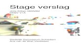 Stage verslag - Thejoja Artthejoja.com/images/Documents/Stage/stage verslag jaar 1.pdf · Inleiding pagina 3 2. Stageplek ... Na het derde jaar kunnen leerlingen niet door met ...