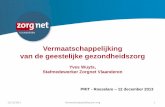 Vermaatschappelijking van de geestelijke · PDF fileVermaatschappelijking van de geestelijke gezondheidszorg Yves Wuyts, Stafmedewerker Zorgnet Vlaanderen PRIT - Roeselare –12 december