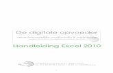Handleiding Excel 2010 - kids.be · PDF fileExcel is een programma voor het maken van spreadsheets, in het Nederlands: rekenbladen of werkbladen. Met Excel kun je dus rekenen. Ook