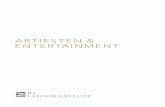 ARTIESTEN & ENTERTAINMENT - · PDF file• Veldhuis en Kemper • Roel van Velzen (optreden met band) Gage boven € 25.000,00 • Alain Clark • Ilse DeLange met band • Dolly Dots