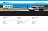 Voordelen Maui - wtc.nl · PDF fileCamper- & persoonlijke inventaris (inbegrepen in de huurprijs ... Douche /Toilet Ja / Ja Ja / Ja ... Genoemde data gelden voor de reisperiode 1 april