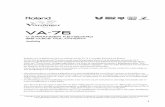 VA-76 · PDF file · 2011-02-095 VA-76 – Handleiding • Trek, bij het verbreken van de aansluiting op het licht-net, altijd aan de stekker en nooit aan de kabel om te voorkomen