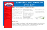 Nieuwsbrief start schooljaar 2016-2017 · PDF file-Ann Van Eeckhout. ... (27) Juf Marleen Botterman en juf Wendy Martens met 8 uren ondersteuning van juf Ann De Rouck 3de leerjaar