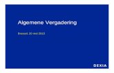 2015-05-20 Algemene Vergadering NL · PDF fileTier 1 ratio Personeel 651 413 10,6% 7,6% ... Bonds and loans Cash collateral Other assets ... • Daling van de AFS-reserve en dus de