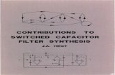 CONTRIBUTtONS TO SWITCHED CAPACITOR FILTER SYNTHESIS · PDF fileCONTRIBUTIONS TO SWITCHED CAPACITOR FILTER SYNTHESIS ... 6.1 SC filter synthesis basedon leapfrog LC ladder ... A SWITCHED