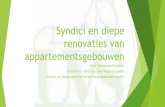Syndici en grote renovaties van appartementsgebouwen - Pixii · PDF filevan de VME, belast met het correcte verloop van deze werken van A tot Z: dwz - de beslissingsproces - de uitvoeringsproces