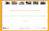 Repertorium Antwerpen - Welkom op Repertorium Antwerpen Woord Vooraf SLN en zijn leden kort toegelicht Het Vlaams Steunpunt Lokale Netwerken (SLN) vertegenwoordigt en overkoepelt de