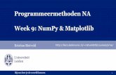 Programmeermethoden NA Week 9: NumPy & Matplotlibliacs.leidenuniv.nl/~rietveldkfd/courses/prna2017/lecture9.pdfUniversiteit Leiden. Bij ons leer je de wereld kennen 2 Arrays met meerdere