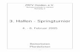 3. Hallen - Springturnier‚¬€€€€€€€€€€€€€€€€€€€ 7(1), (32) Attila HS Berger, ... Shakira Brömmel, Werner ZRFV Heiden e.V. S:1038 S / D:0 S:3