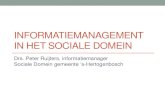 Informatiemanagement in het sociale domein - Gemeente.nu · Thema’s •Waarom informatiemanagement?Toenemend belang van informatiemanagement voor bedrijfsvoering •Informatiemanagement
