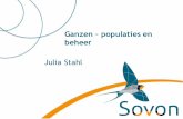 Ganzen populaties en beheer - - Veldwerkplaatsen Vogelonderzoek Nederland • Paren telling maart-2014 en 2015 leverden resp. 3817 en 3600 broedparen op in de onderzochte Fryske Gea-terreinen.