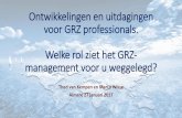 Ontwikkelingen en uitdagingen voor GRZ professionals ... · -Nirmalaya Kumar, professor of marketing (Prof. Lucas Reinders) 2. Hoe gaan we ermee om? Hoe help ik mijn medewerkers met