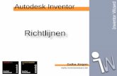 Autodesk Inventor Richtlijnen - Autodesk User Groupinventorwizard.be/user conference/IW Autodesk Inventor Richtlijnen.pdf · 2 Autodesk Inventor d De gehele of gedeeltelijke presentatie,
