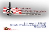 14 april 2018 Sint-Petrusbasiliek Boxtel Nieuwe Muziek 2018 programmaboe… · Programma en inhoud 13.00 Opening en welkom 13.05 Aanbieding van het eerste exemplaar van het jaarmagazine