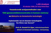 LAB-Analyse - fhi.nl · Duur apparaat; incl. gradiënt LC + injector: k€ 2,5 ... Bruto opbrengst € 100.000 Excl. dosis advies à 35 punt à € 1.10 ± € 575.000 à 25 punt