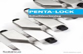 PENTA-LOCK - vgaluminium.be · • Penta-Lock bestaat in verschillende uitvoeringen: - meerpuntslot met tuimelende nachtschieter en met 0, 2 of 4 paddestoeltappen op de doorlopende