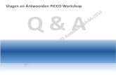 Vragen en Antwoorden PiCCO Workshop - pulsion.com€¦ · Swan-Ganz catheter e. Geen idee wat ik nodig heb . 5. Wat in het bijzonder hebben we nodig om een PiCCO-meting uit te voeren?