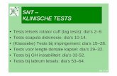 SNT – KLINISCHE TESTS - SchouderNetwerken … · Dia 1/ 64 SNT – KLINISCHE TESTS •Tests letsels rotator cuff (lag tests): dia’s 2–9. •Tests scapula diskinesie: dia’s