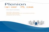 Backoffice oplossingen Volledige ondersteuning van uw ... KPI . Plenion ERP Plenion ... De CRM module