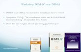 Workshop: DSM-IV naar DSM-5 - nvgzp.nl · PDF fileProgramma workshop • DSM-5 ‘basics’, interactieve presentatie over doel, structuur, inhoud en gebruik DSM-5 en verband met Beschrijvende