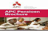 APC Pensioen Brochure · 2 Pensioen brochure APC 1 Inleiding Pensioen is een belangrijk onderdeel van uw arbeidsvoorwaarden. Vreemd ge - noeg houden de meeste mensen zich pas met