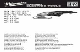 289 181 - AG 16-150 - milwaukeetools.com.au/media/ANZ/PDFs/User Manuals/M12... · Instrucciones de uso Instruções de serviço ... If the motor circuit-breaker trips the machine
