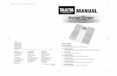 MANUAL - TANITA Asia Pacific · Manual de instruções Leia cuidadosamente este manual e guarde-o para futura referência. GB D F NL I E P ... Tabela de conteúdo Introdução.....