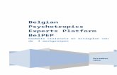 Belgian Psychotropics Experts Platform BelPEP · Web viewHet doel van BelPEP is om tot een beter gebruik te komen van psychostimulantia, benzodiazepines, antidepressiva en antipsychotica.